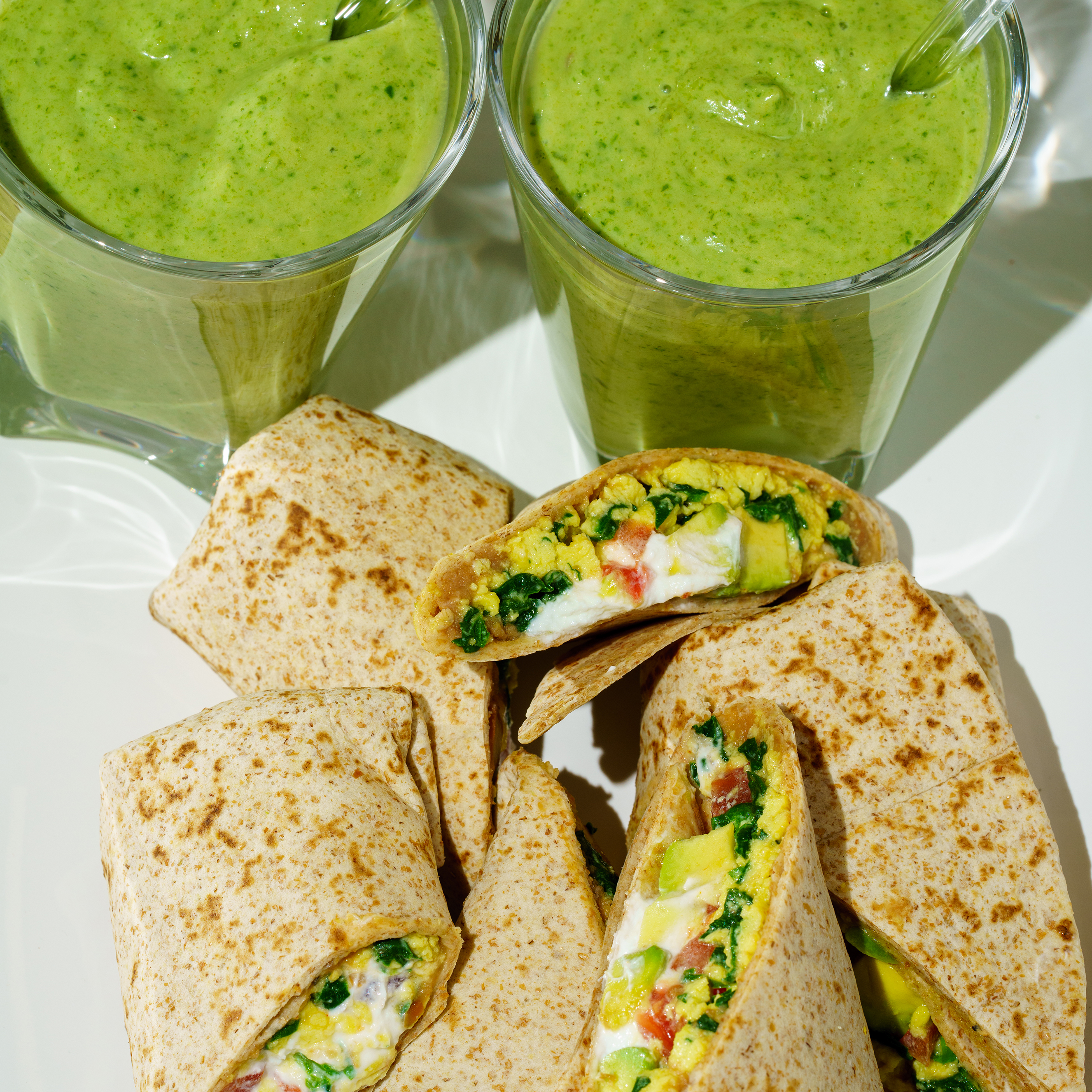 Green Drink and Wraps